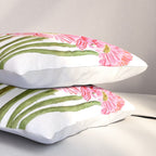 Pink Gerbera Daisy watercolor Pillow Sham Gallery Image 3
