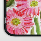 Pink Gerbera Daisy watercolor Laptop Sleeve Gallery Image 3