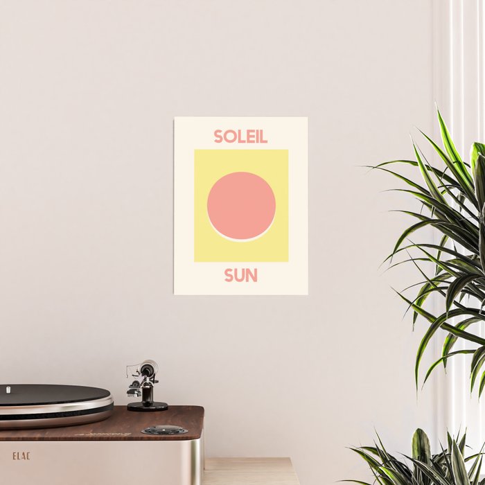 Soleil Orange Sun Poster Gallery Image 2