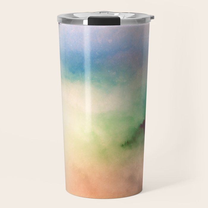 Ethereal Rainbow Clouds - Nature Photography Travel Mug Gallery Image 1