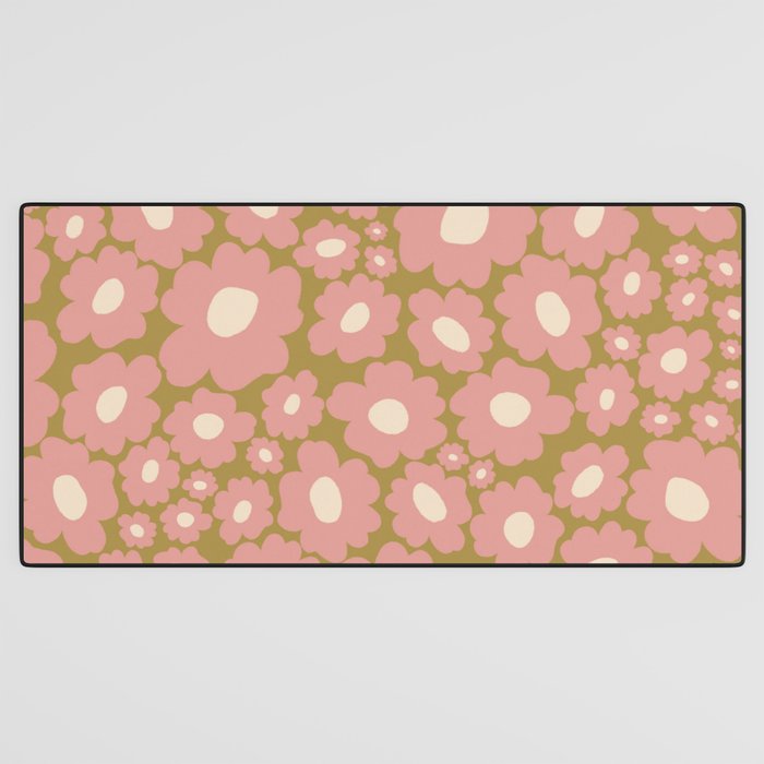 70âs Retro Floral  Desk Mat Gallery Image 3