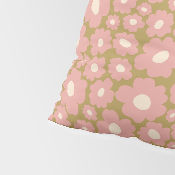 70âs Retro Floral  Pillow Sham Gallery Image 4
