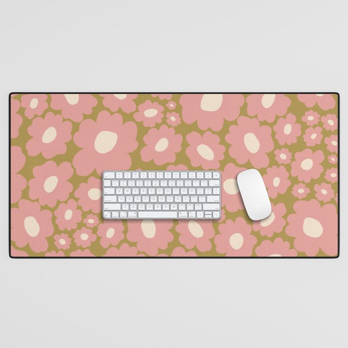 70âs Retro Floral  Desk Mat Gallery Image 1