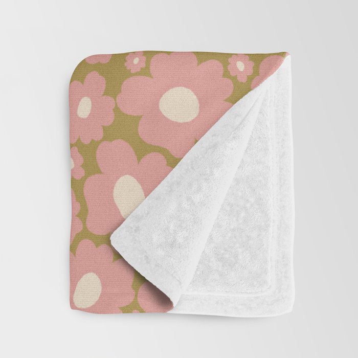 70âs Retro Floral  Throw Blanket Gallery Image 3