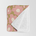 70âs Retro Floral  Throw Blanket Gallery Image 3