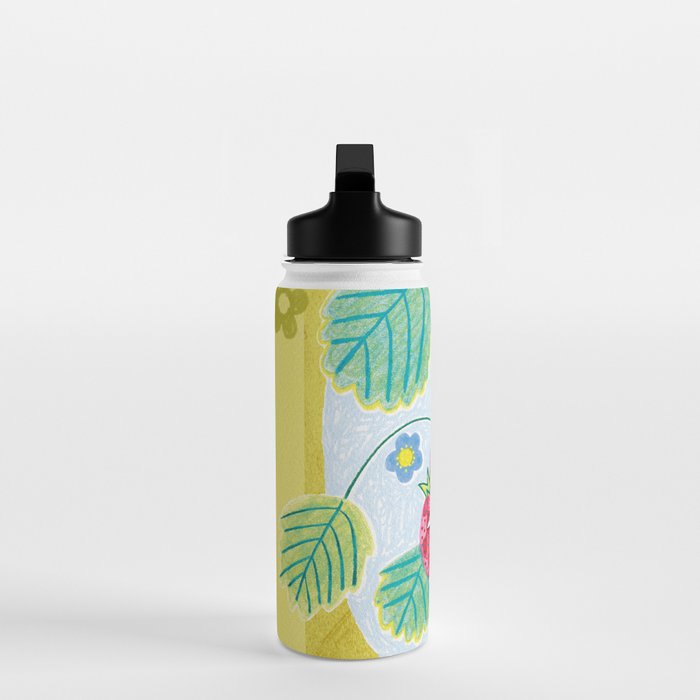 Sweet Strawberry Plant Friends in Yellow & Pink Water Bottle Gallery Image 3