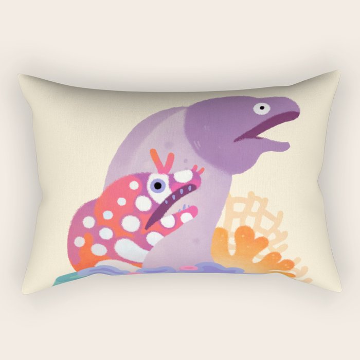 Eel flower pot Rectangular Pillow Gallery Image 1