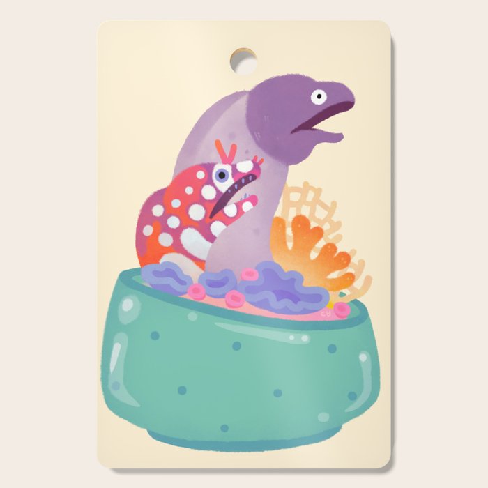 Eel flower pot Cutting Board Gallery Image 1