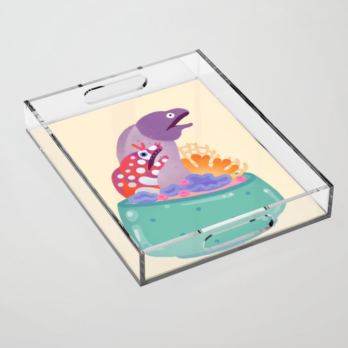 Eel flower pot Acrylic Tray Gallery Image 1