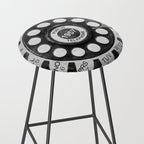 Retro 1957 Telephone in Black & White Stool Gallery Image 2