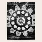 Retro 1957 Telephone in Black & White Poster Gallery Image 4