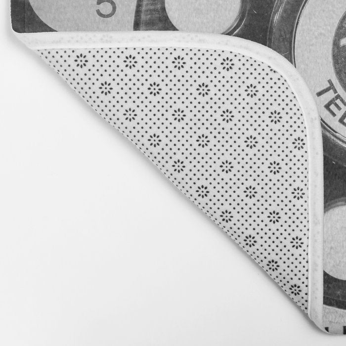 Retro 1957 Telephone in Black & White Bath Mat Gallery Image 2