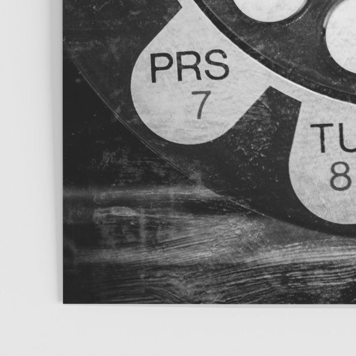 Retro 1957 Telephone in Black & White Poster Gallery Image 3