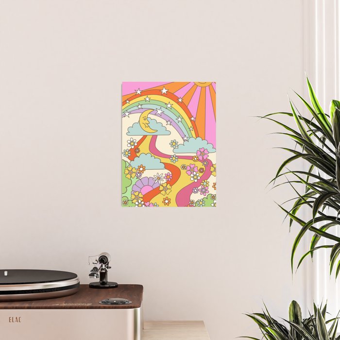 retro hippie boho print  Poster Gallery Image 2