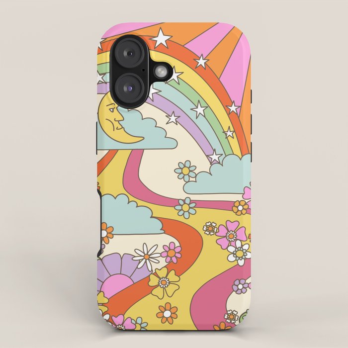 retro hippie boho print  iPhone Case Gallery Image 1