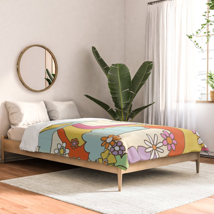 retro hippie boho print  Comforter Gallery Image 2