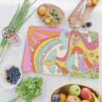 retro hippie boho print  Cutting Board Gallery Image 2