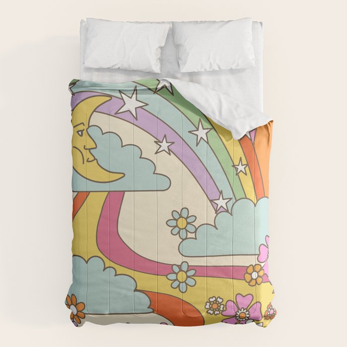 retro hippie boho print  Comforter Gallery Image 1