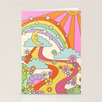 retro hippie boho print  Stationery Card Gallery Image 2