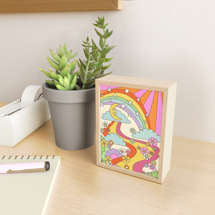 retro hippie boho print  Mini Art Print Gallery Image 2