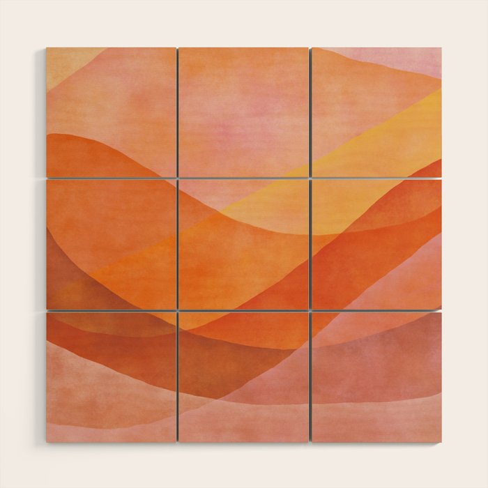 Modern Abstract Art Print - Watercolor Mountain #8 Wood Wall Art Gallery Image 1