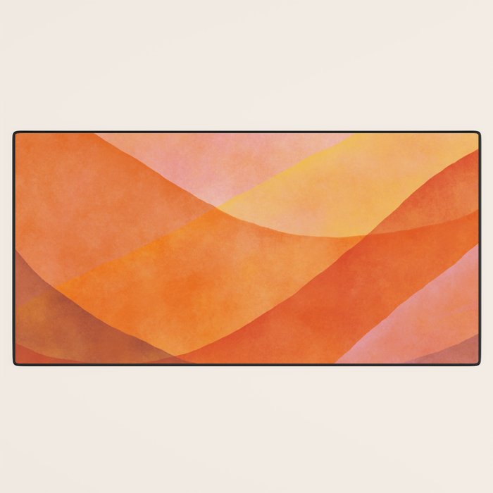 Modern Abstract Art Print - Watercolor Mountain #8 Desk Mat Gallery Image 3