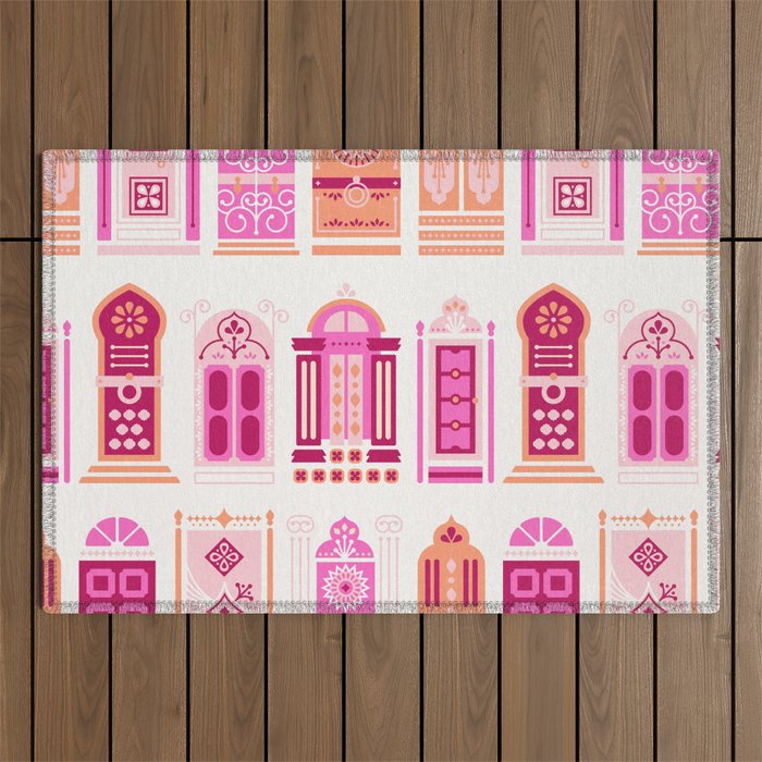 Moroccan Doors - Peach Palette Outdoor Rug Gallery Image 1