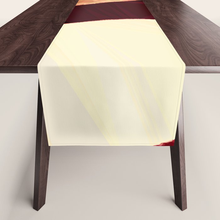 Baroque Burgundy Copper Ivory Maximum Abstract Art Table Runner Gallery Image 1