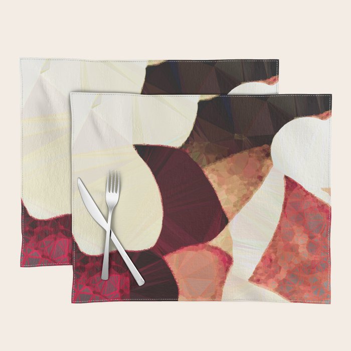 Baroque Burgundy Copper Ivory Maximum Abstract Art Placemat Gallery Image 1