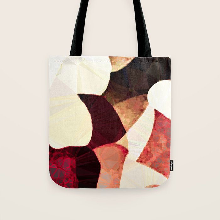 Baroque Burgundy Copper Ivory Maximum Abstract Art Tote Bag Gallery Image 1