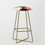 Baroque Burgundy Copper Ivory Maximum Abstract Art Stool Gallery Image 2