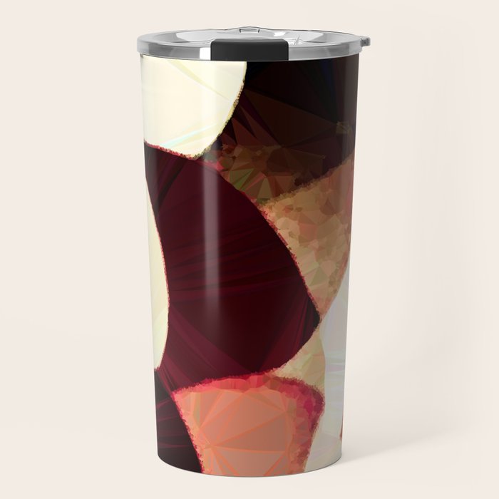 Baroque Burgundy Copper Ivory Maximum Abstract Art Travel Mug Gallery Image 1