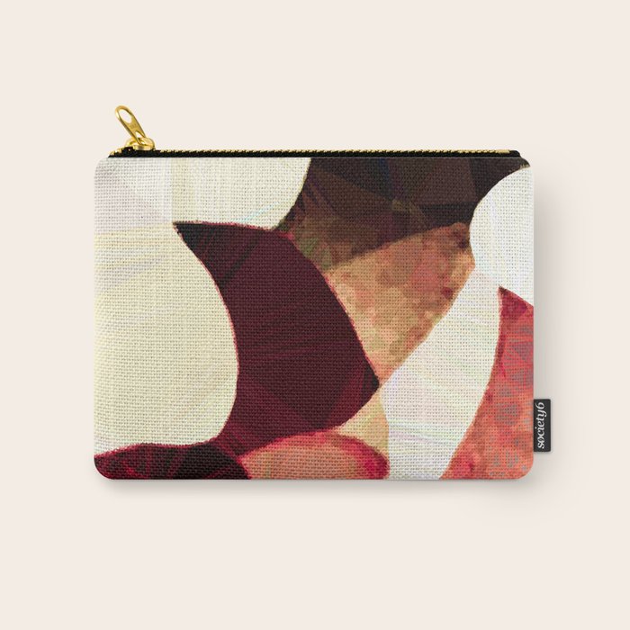 Baroque Burgundy Copper Ivory Maximum Abstract Art Carry All Pouch Gallery Image 1