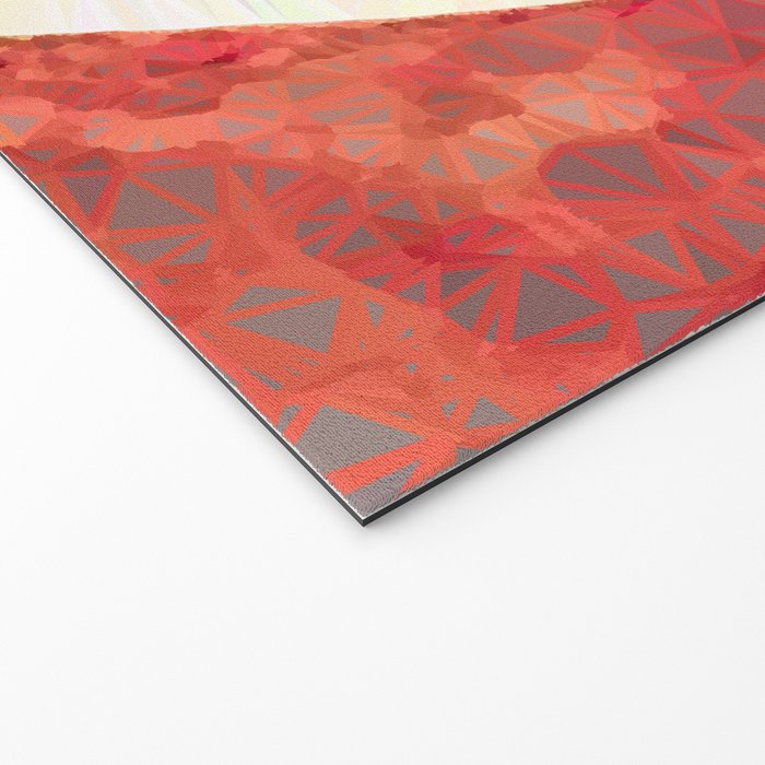Baroque Burgundy Copper Ivory Maximum Abstract Art Welcome Mat Gallery Image 2