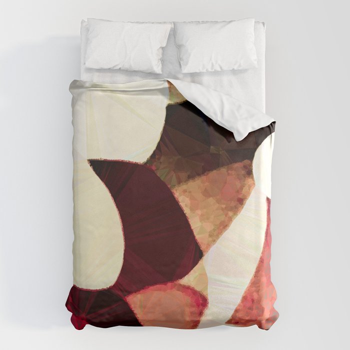 Baroque Burgundy Copper Ivory Maximum Abstract Art Duvet Cover Gallery Image 6