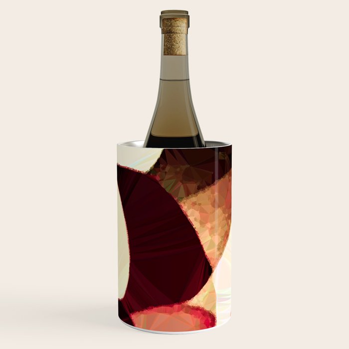 Baroque Burgundy Copper Ivory Maximum Abstract Art Wine Chiller Gallery Image 1