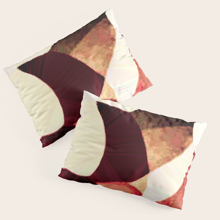 Baroque Burgundy Copper Ivory Maximum Abstract Art Pillow Sham Gallery Image 1