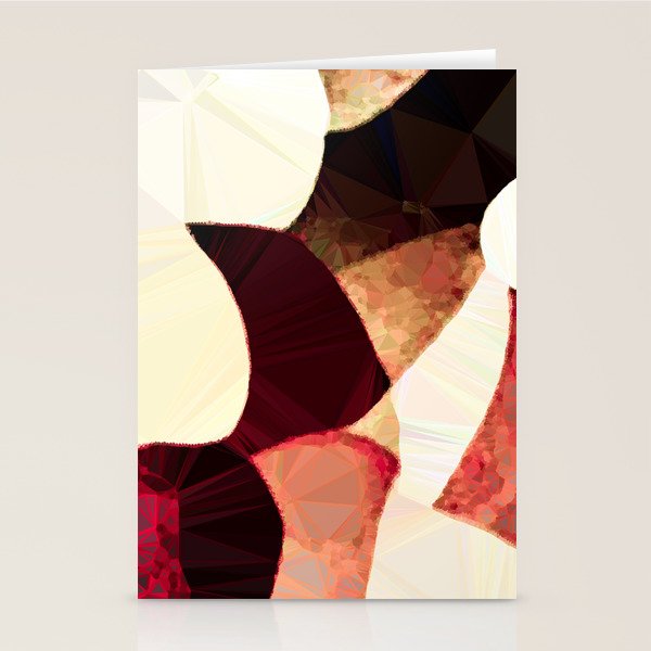 Baroque Burgundy Copper Ivory Maximum Abstract Art Stationery Card Gallery Image 2
