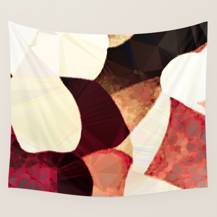 Baroque Burgundy Copper Ivory Maximum Abstract Art Wall Tapestry Gallery Image 4