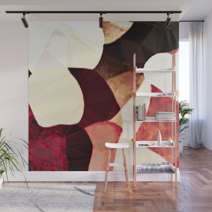 Baroque Burgundy Copper Ivory Maximum Abstract Art Wall Mural Gallery Image 1