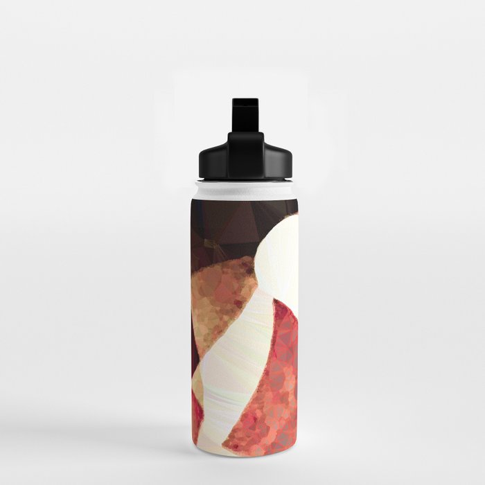 Baroque Burgundy Copper Ivory Maximum Abstract Art Water Bottle Gallery Image 2