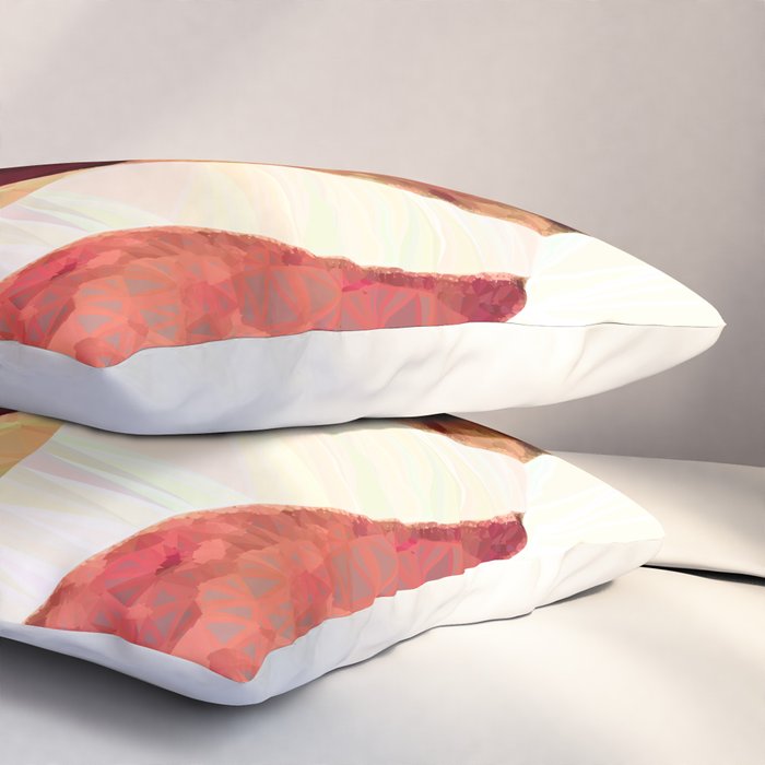 Baroque Burgundy Copper Ivory Maximum Abstract Art Pillow Sham Gallery Image 3
