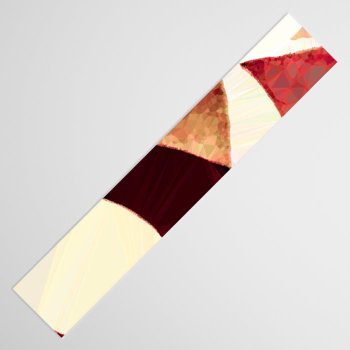 Baroque Burgundy Copper Ivory Maximum Abstract Art Table Runner Gallery Image 3