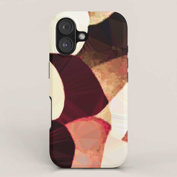 Baroque Burgundy Copper Ivory Maximum Abstract Art iPhone Case Gallery Image 1