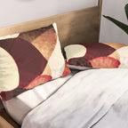 Baroque Burgundy Copper Ivory Maximum Abstract Art Pillow Sham Gallery Image 2