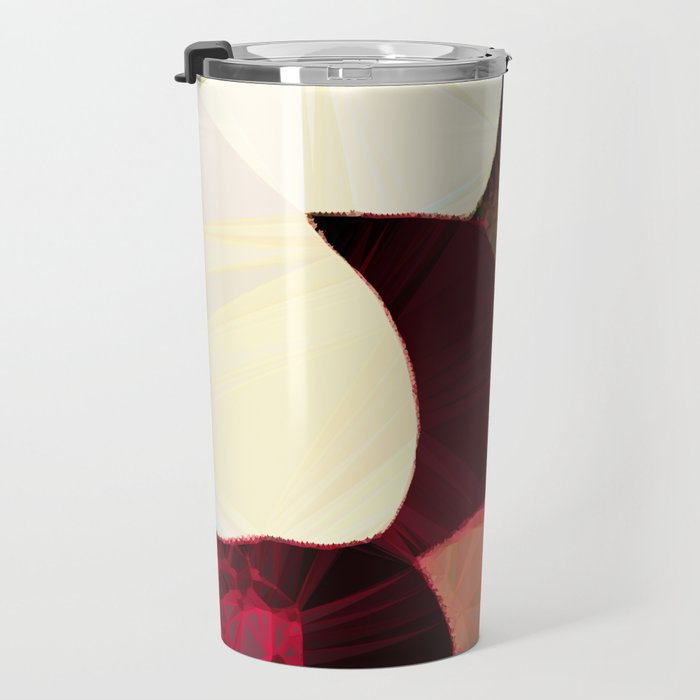 Baroque Burgundy Copper Ivory Maximum Abstract Art Travel Mug Gallery Image 3