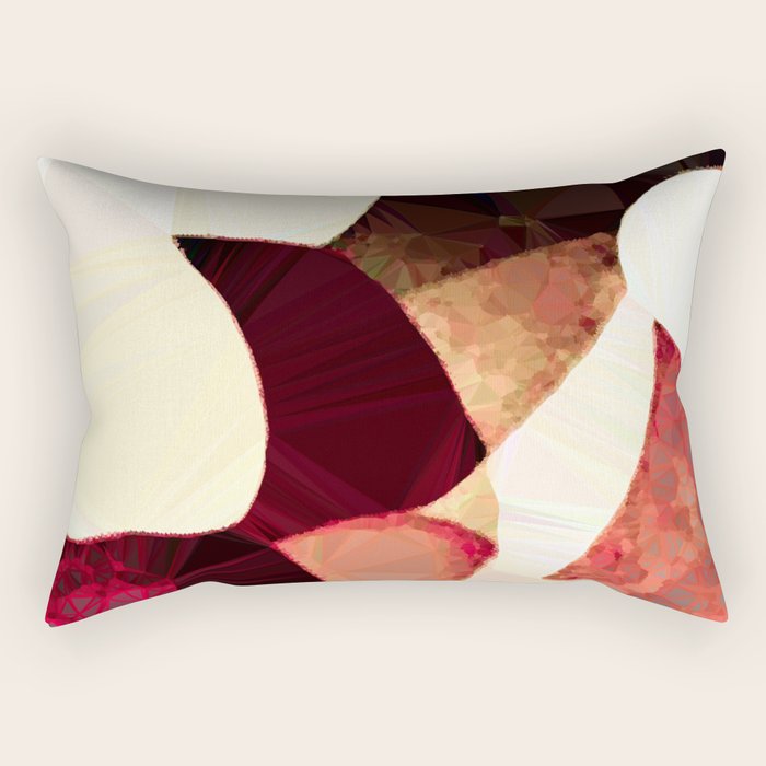 Baroque Burgundy Copper Ivory Maximum Abstract Art Rectangular Pillow Gallery Image 1