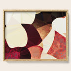 Baroque Burgundy Copper Ivory Maximum Abstract Art Serving Tray Gallery Image 1