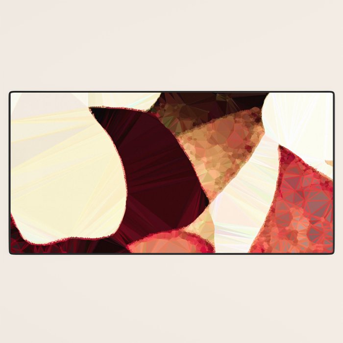 Baroque Burgundy Copper Ivory Maximum Abstract Art Desk Mat Gallery Image 3