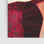 Baroque Burgundy Copper Ivory Maximum Abstract Art Poster Gallery Image 3